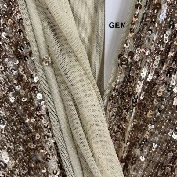 Generation Love Revolve Meadow Sequin Jumpsuit Champagne NWT $395 - Picture 5 of 12